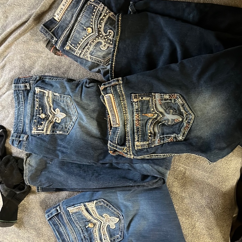 Set of 4 rock revival boot cut jeans